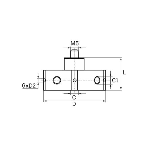 M5-Stylus Star Holder (6x D2 / 6x M5 / 1x M5)