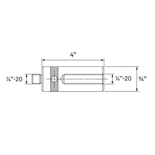 Standoff 1/4"-20 (D = 0.75" / L = 4")