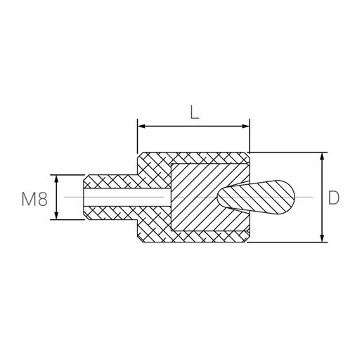 Spring Pusher Standoff Clamp (D=16mm / L=20mm)
