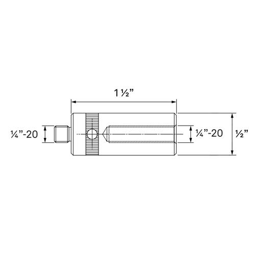 Standoff 1/4"-20 (D = 1/2" / L = 1.5")