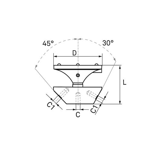 HP-S-X1C/H Stylus Module with Holder DEG30/45 (3x M3)