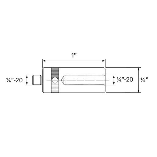 Standoff 1/4"-20 (D = 0.5" / L = 1")