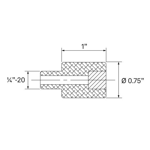 Standoff Magnet 1/4"-20 (D = 0.75" / L = 1")