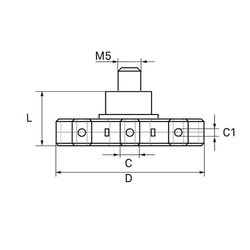 M5-Stylus Star Holder (8x D2 / 1x M5)