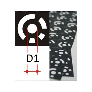 Messmarke D1=15 mm retro codiert Nr. 151-500 (P)