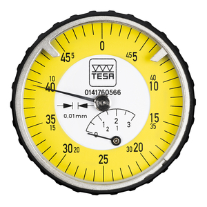 Analogue Dial Gauge, Ø40 mm, back plunger, 3 mm, 0.01 mm