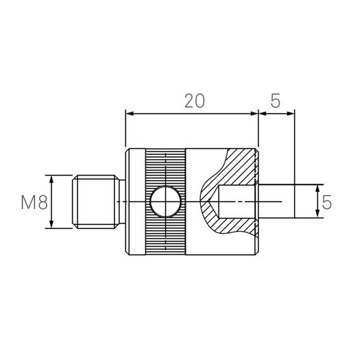Standoff Pin M8 (D= 16 mm/L= 20 mm)